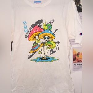 White shirt with fun designs ☞